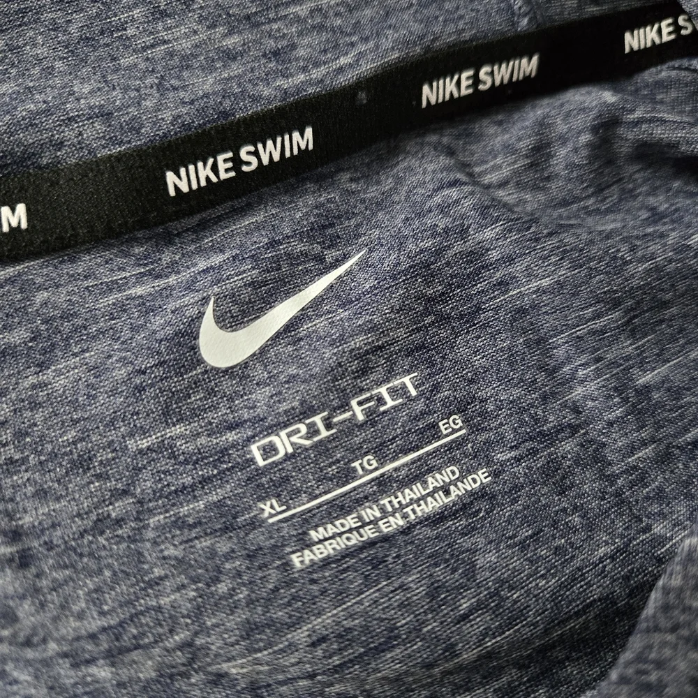 Nike Hydroguard Swim Midnight Navy  Long Sleeve Hooded Rashguard Size XL - Picture 7 of 7